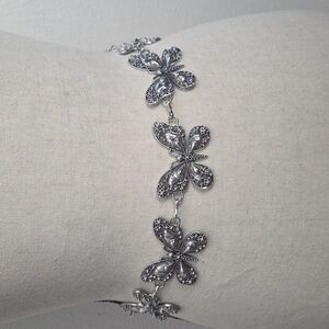 Silver Butterfly Chain Belt